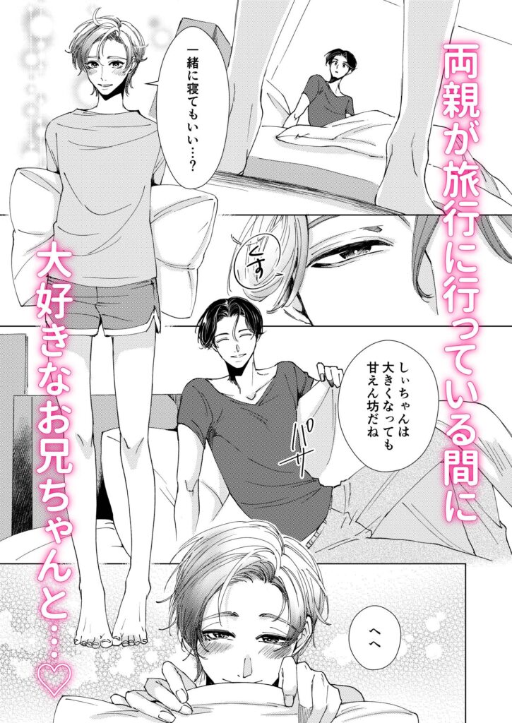 お兄ちゃんと両思い 毎日したい甘ラブ兄弟セックス お留守番初夜 兄×弟編 サンプル　ネタバレ